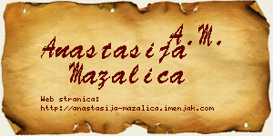 Anastasija Mazalica vizit kartica
